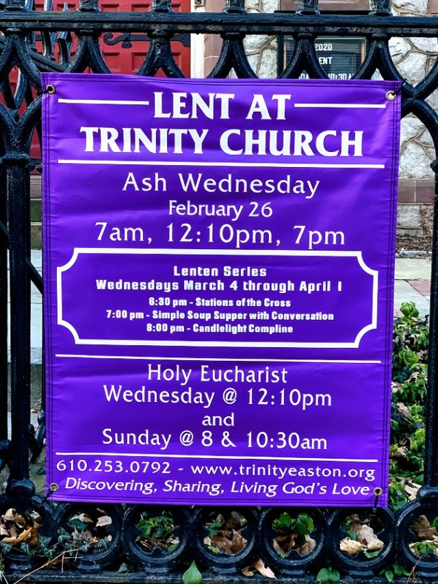 Lent at Trinity in Easton 2020